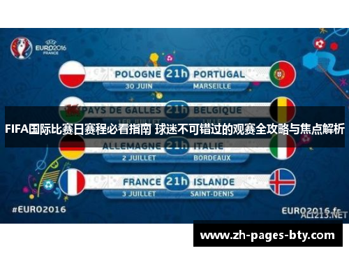 FIFA国际比赛日赛程必看指南 球迷不可错过的观赛全攻略与焦点解析